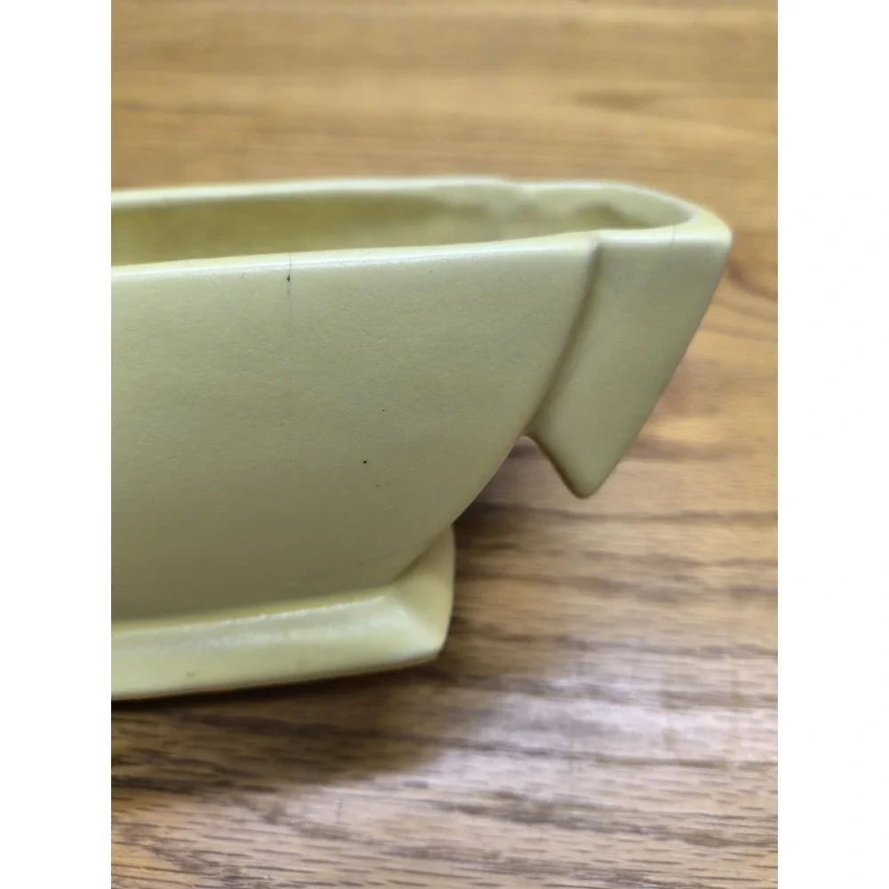 McCoy Pottery Planter Yellow Art Deco No. 341 Garden Club Matte MCM Vintage‎